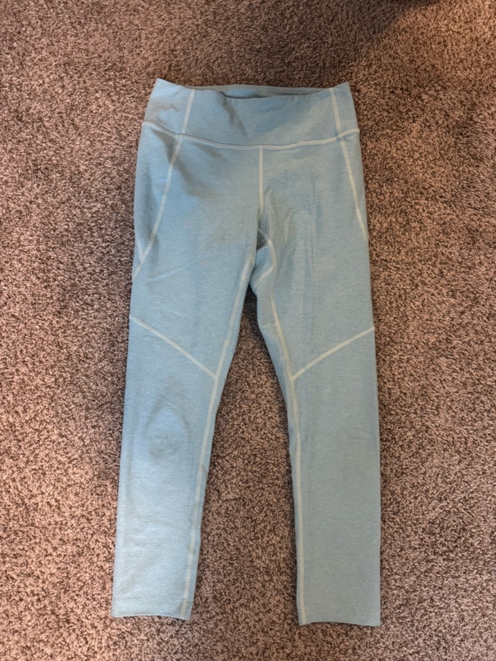 Outdoor Voices Light Blue High-Rise Performance Leggings